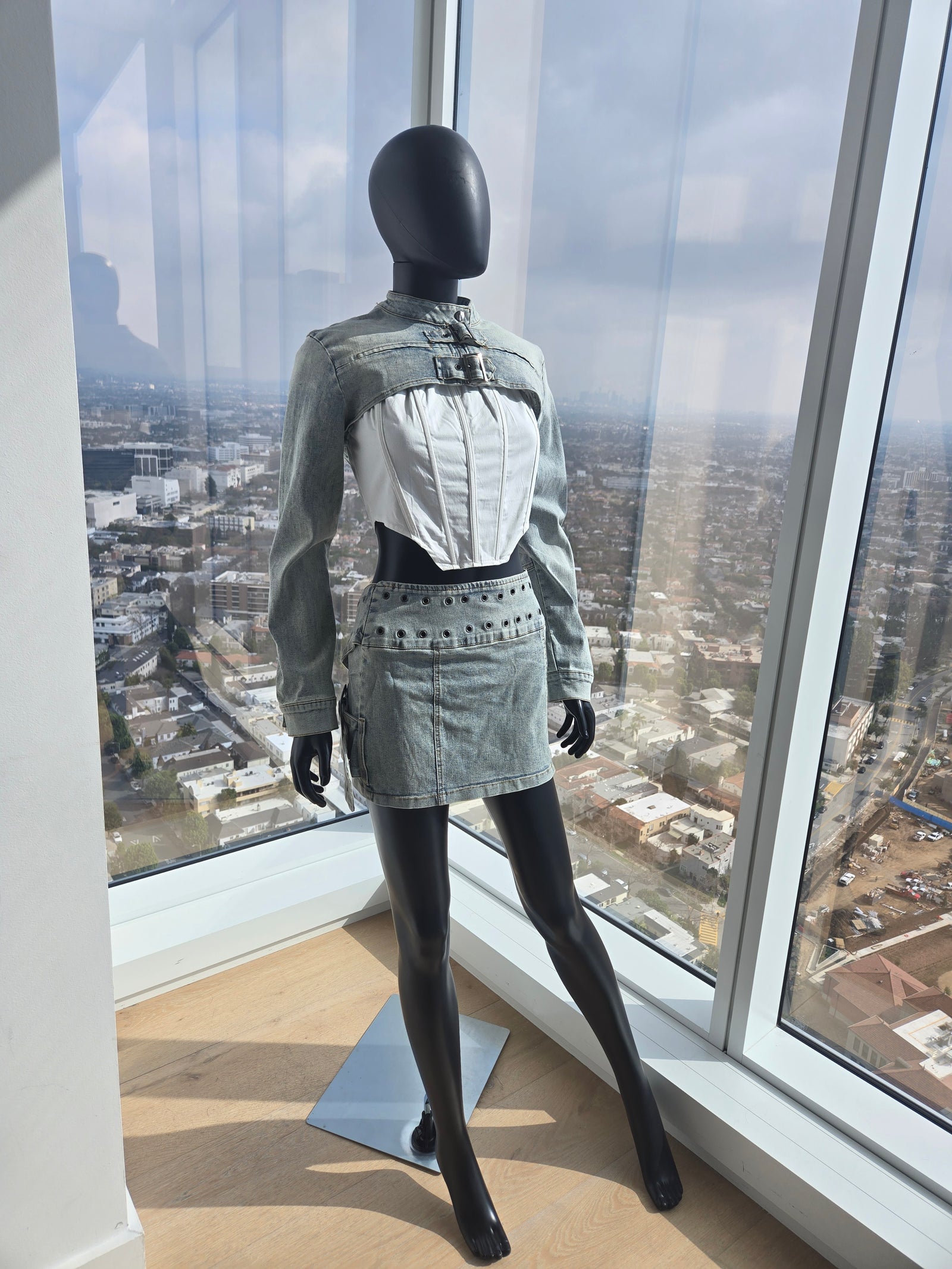 Two Piece Denim Outfit, Size Medium, New