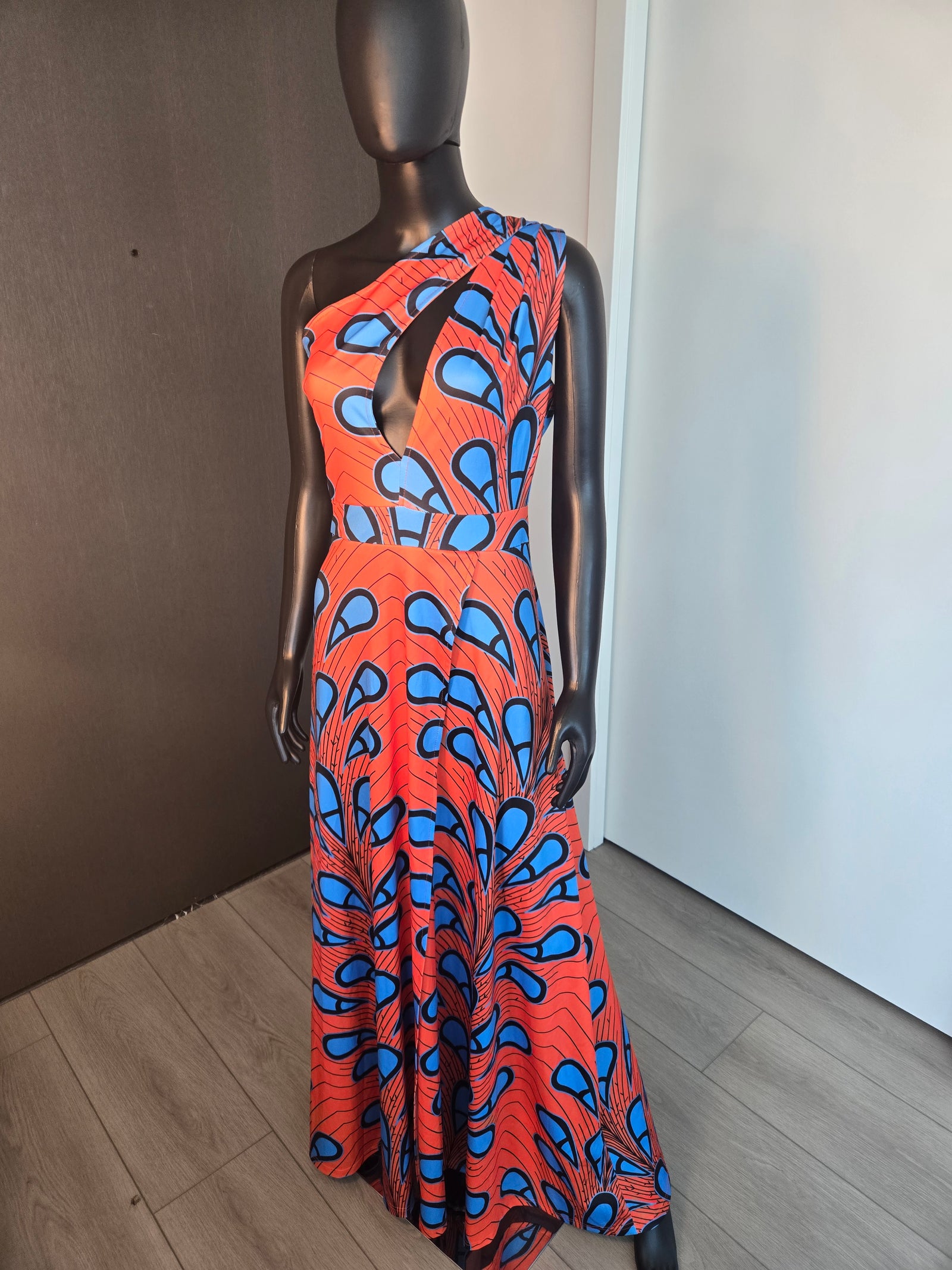 Beautiful, Orange & BlueDress Medium