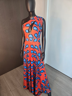 Beautiful, Orange & BlueDress Medium