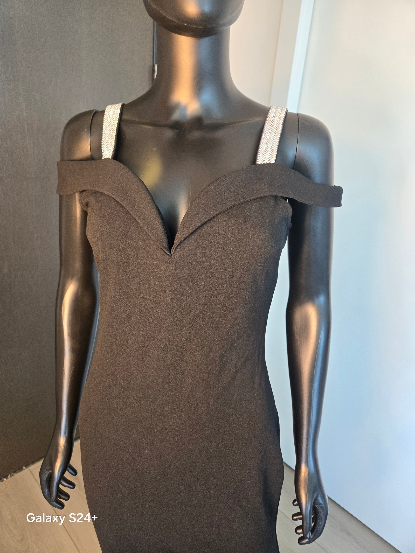 NEW!!! Black w/Rhinestones Dress Medium