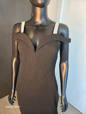 NEW!!! Black w/Rhinestones Dress Medium