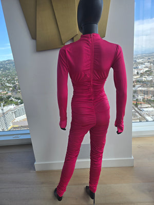 Pink Jumpsuit Long Sleeve Medium