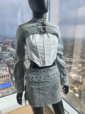 Two Piece Denim Outfit, Size Medium, New