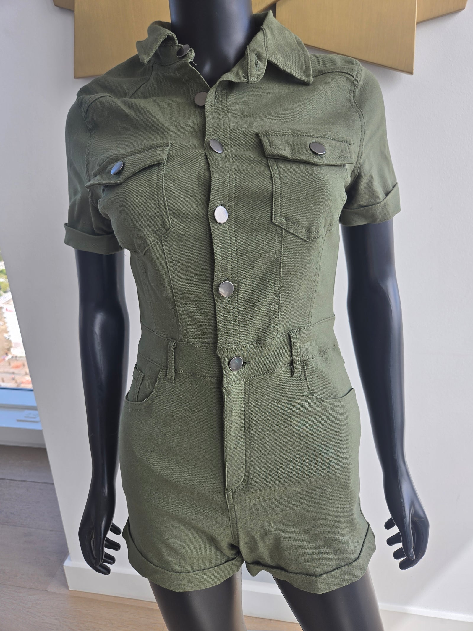Romper Green Medium