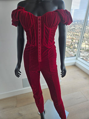 Burgundy Jumpsuit, Size Medium