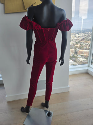 Burgundy Jumpsuit, Size Medium