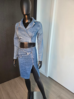 Blue Jean Skirt Set, size small