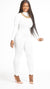 Backless White Chain Jumpsuit