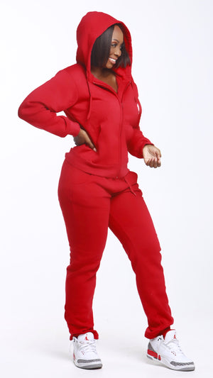 TWO PIECE JOGGER FIT (RED) Small-XL