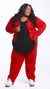 TWO PIECE JOGGER (RED) PLUS SIZE