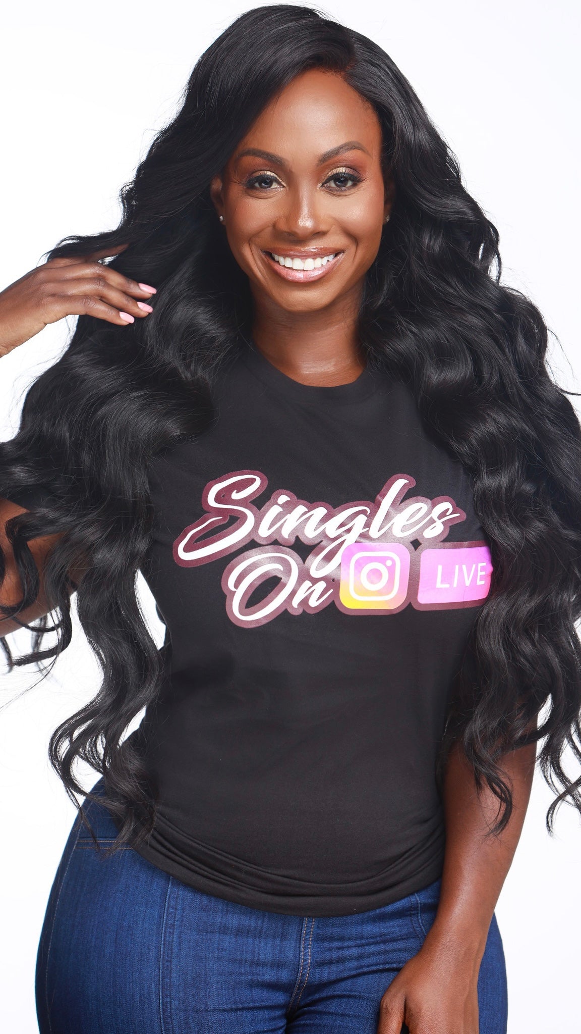 "Singles On Instagram Live" T-Shirt (BLACK)