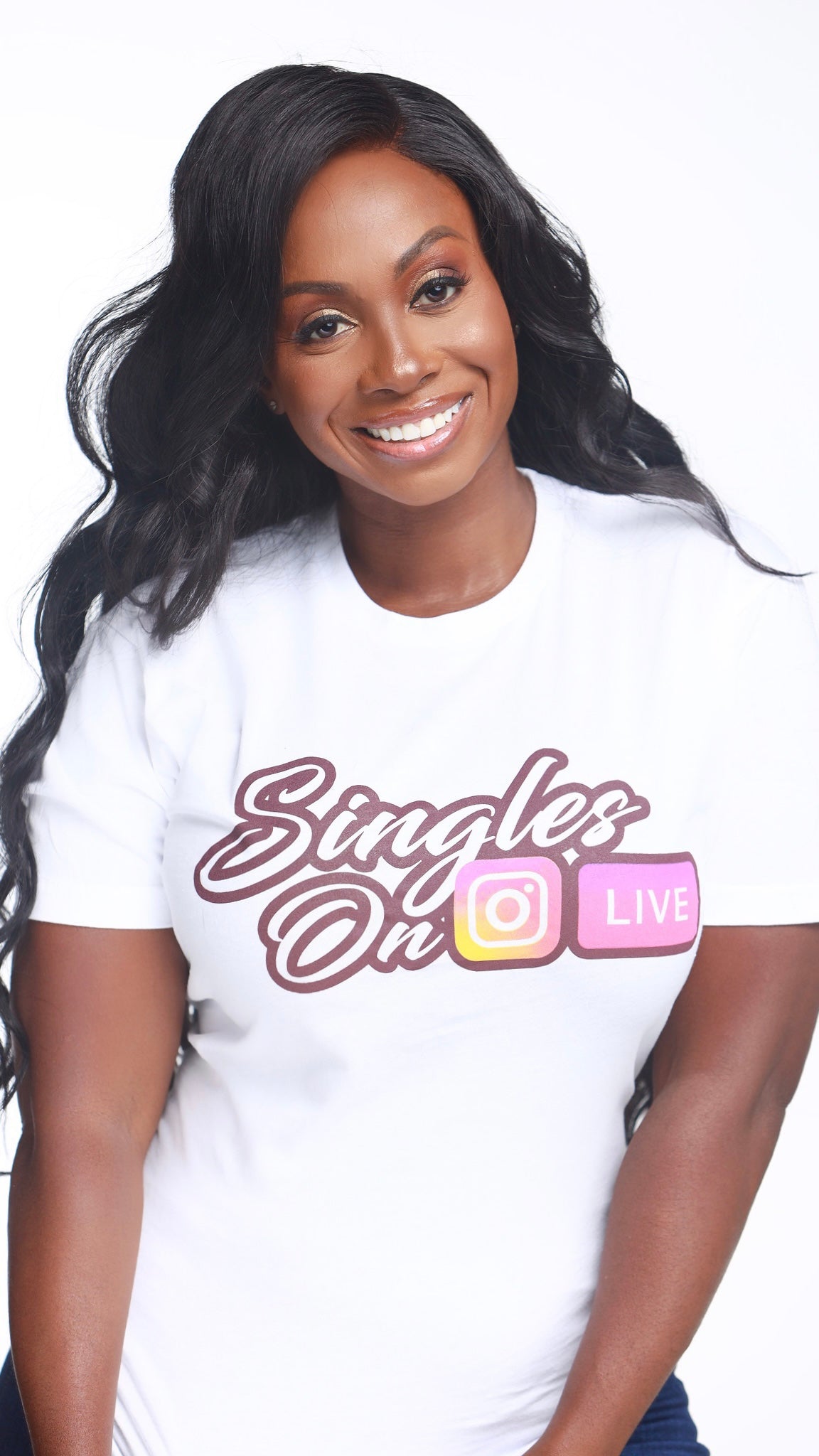 "Singles On Instagram Live" T-Shirt (WHITE)