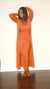 Two Piece Sexy Jumpsuit with Cardigan Coat Orange