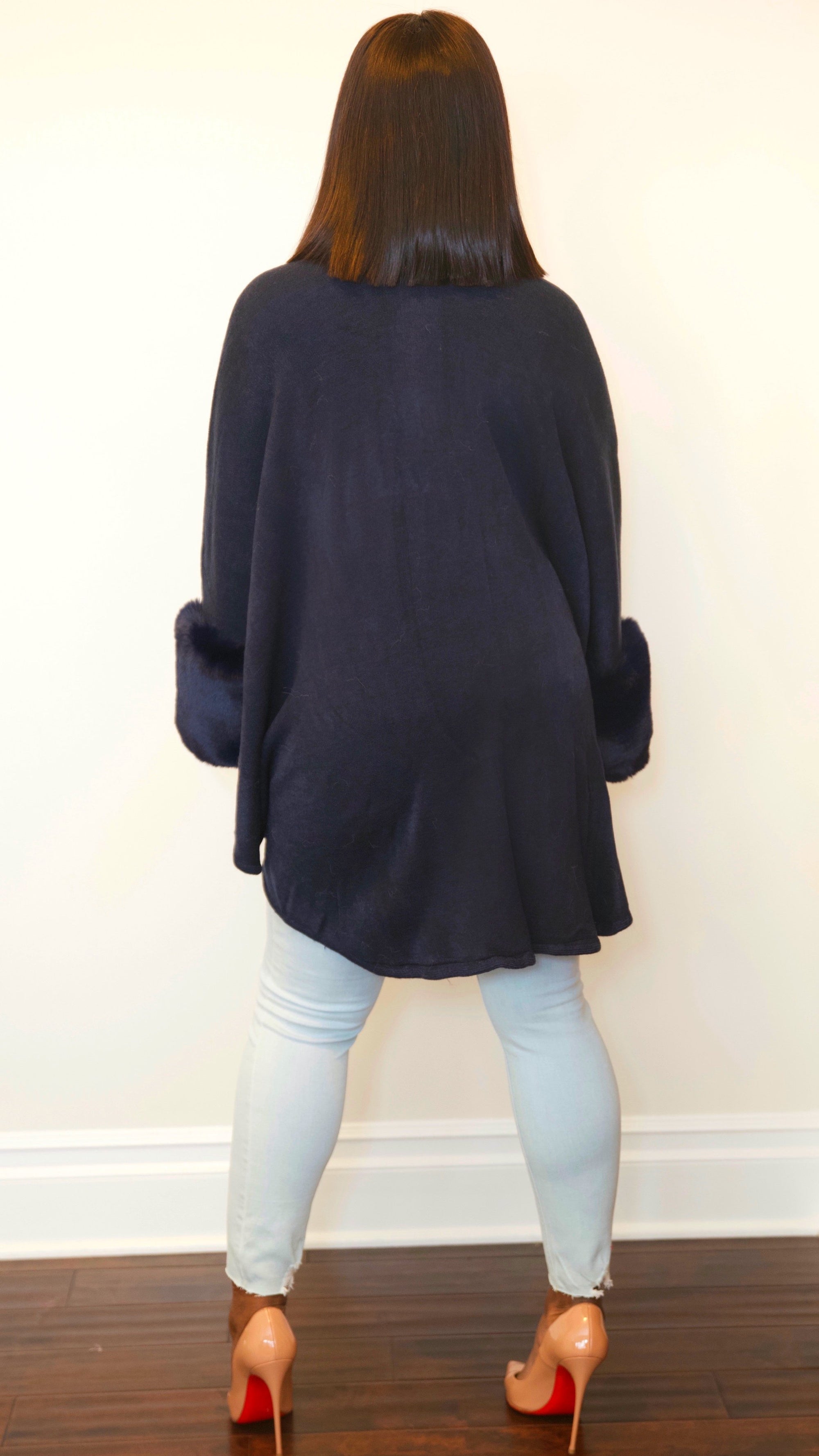 Heaven Sweater Coat Navy Blue